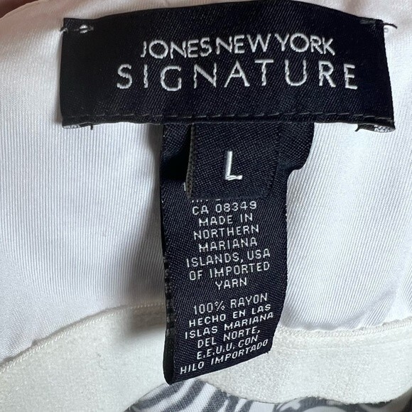 Jones New York Signature Collection black and white halter midi dress size large - Picture 5 of 6